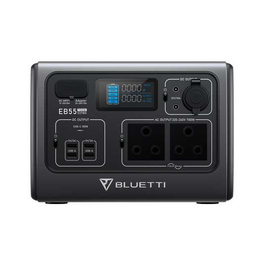 BLUETTI EB55 | Compact Portable Power Station with 700W Power and 537Wh Capacity