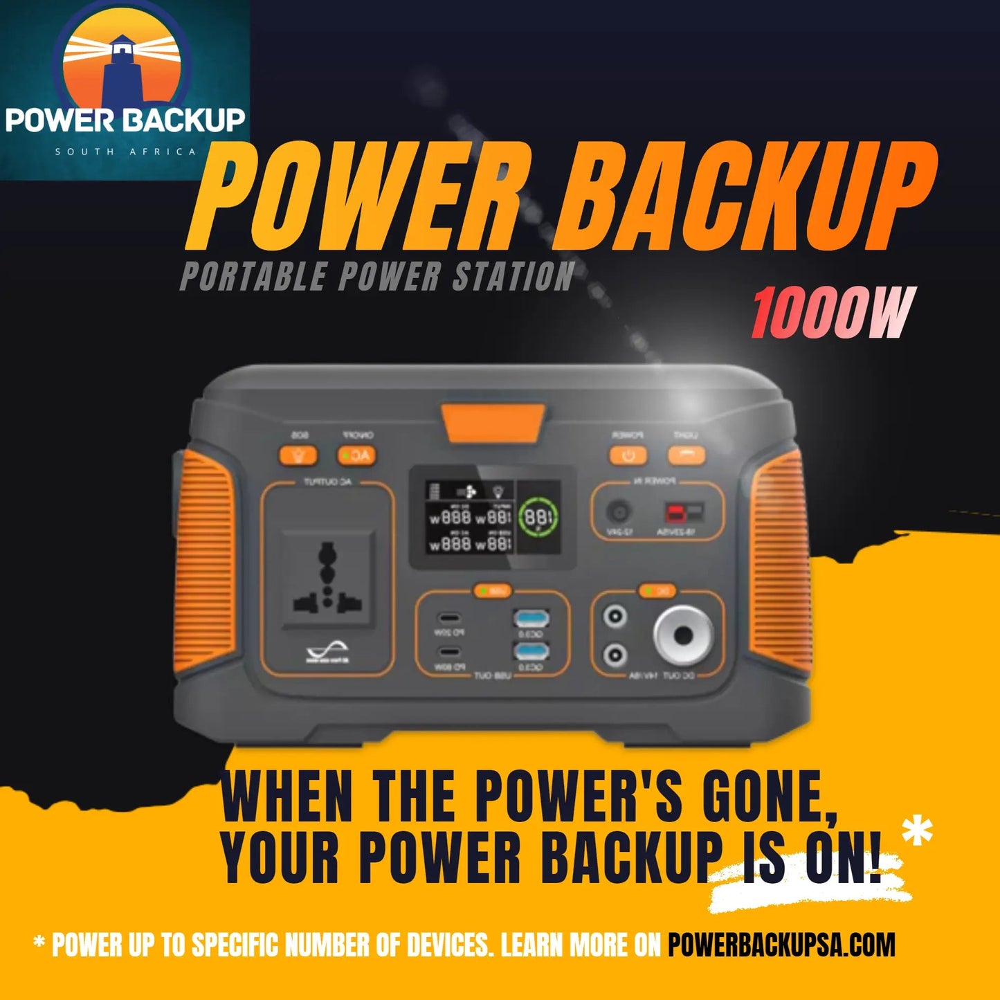 Portable Power Station 1000W - PowerBackupSA