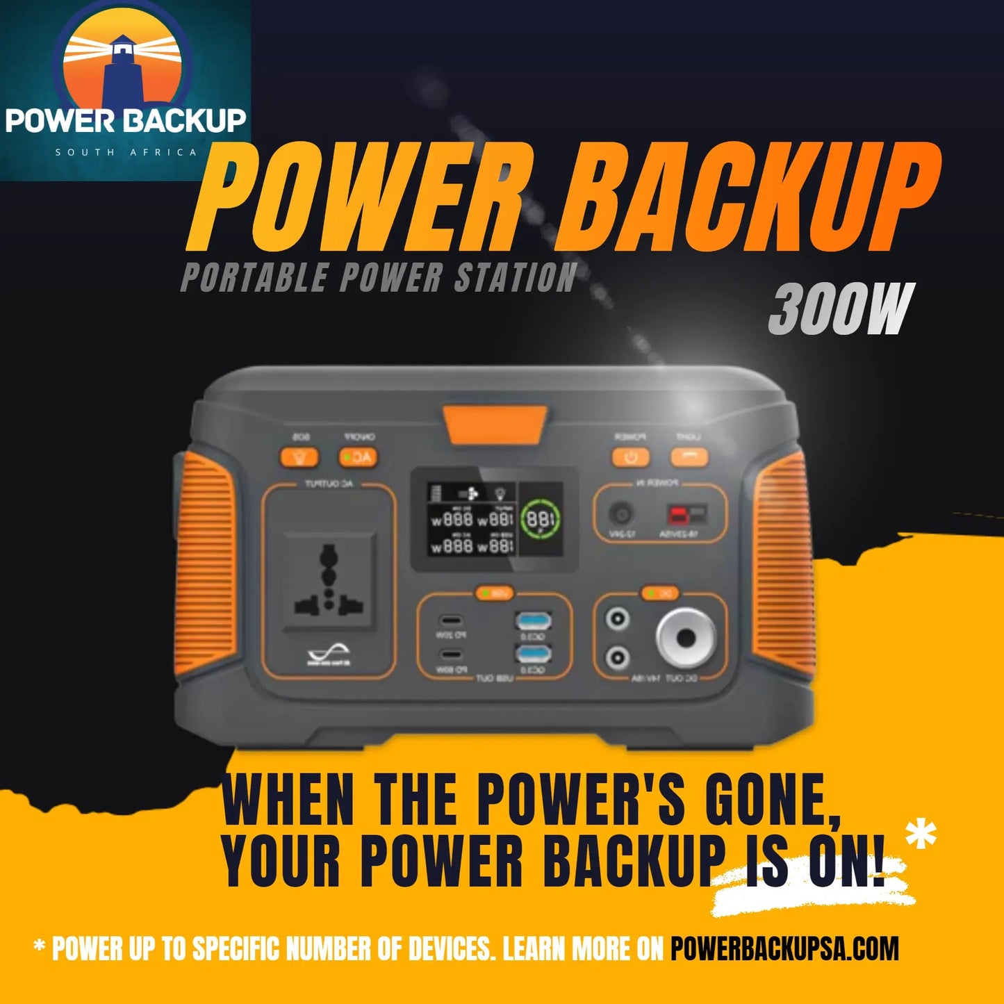 Portable Power Station 300W - PowerBackupSA